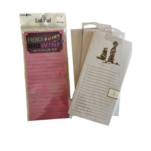 Note Pad 3 Naughty List Shopping List and 1 French Fries Things To Do  NEW - Picture 5 of 6